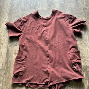 FP Movement by Free People Burgundy Short Sleeve Tee